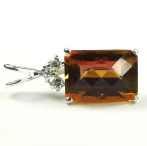 925 Sterling Silver Pendant, Twilight Fire Topaz, SP042 - Picture 1 of 4