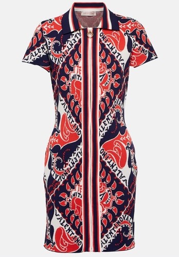 VALENTINO Jacquard Minidress Taglia Small ORIGINALE IMBALLO ORIGINALE £1590 #S3