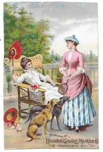 Victorian Trade Card Household Sewing Machine Co.-Hartley, Iowa - Picture 1 of 2