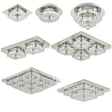 Cascading LED Crystal Ceiling Light Pendant Flush Chandelier Lamps Room Kitchen