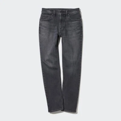 NEW Uniqlo Stretch Slim Straight Jeans Gray Waist 23 inch stretch denim Unisex - Image 1 of 4