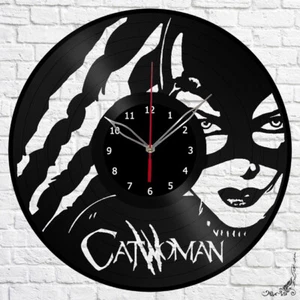 Vinyl Clock Catwoman Wall Clock Unique Art Vinyl Record Wall Clock 55i - Picture 1 of 12