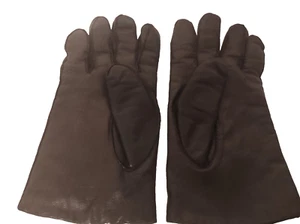 Burberry Mens Brownleather Fur gloves Size L - Excellent Condition - Picture 1 of 7