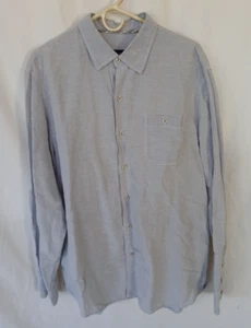 Tommy Bahama Mens Shirt L Blue Check Long Sleeve Pocket Linen/Lyocell Blend - Picture 1 of 9