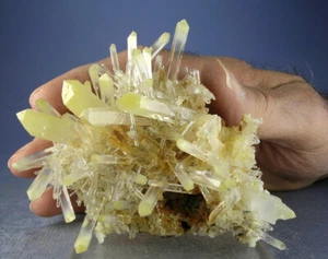 MANGO QUARTZ CRYSTALS CLUSTER w HALLOYSITE, CABICHE, COLOMBIA, GLOBE MINERALS - Picture 1 of 4