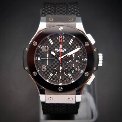 Hublot Big Bang 44 mm acero cerámica esfera carbono automático 301.SB.131.RX caja + papel Foto 1 de 4