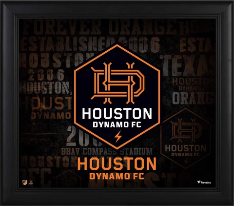 Houston Dynamo Framed 15" x 17" Team Heritage Collage Cover