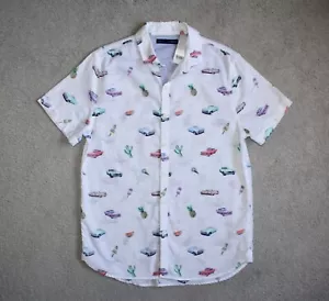 WHITE CLASSIC CARS SHORT SLEEVE SHIRT FROM NEXT SIZE 12 YEARS NWT - Picture 1 of 2