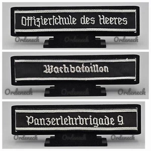 AUFSTELLER - ÄRMELBÄNDER - z.B. BUNDESWEHR UNTEROFFIZIERSSCHULE WACHBATAILLON UA - Picture 1 of 22
