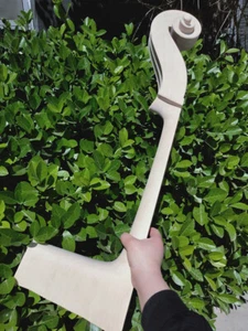 White Maple Neck 3/4 4 STRING Double Bass Neck carved Student Parts Unfinished - Picture 1 of 12