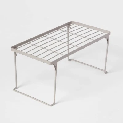 Brightroom Stackable Shelf Folds Flat Silver Matte 15"L x 8"W x7"H - Image 1 of 4