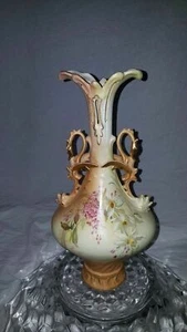 Robert Hanke Austria Porcelain Ewer Rare Pierced 2 Flying Dragon Handles Vase - Picture 1 of 15