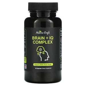 2 X Natures Craft, Brain + IQ Complex, 30 Capsules - Picture 1 of 2