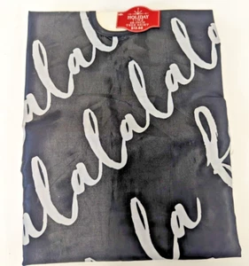 NEW 48" Christmas Tree Skirt 'FA LA LA' Black & White - Picture 1 of 2
