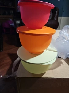 SUPER SALE TUPPERWARE IMPRESSIONEN große 3 Stück Rührschüsseln 18c 10c 5,5c BPA-FREI  - Bild 1 von 4