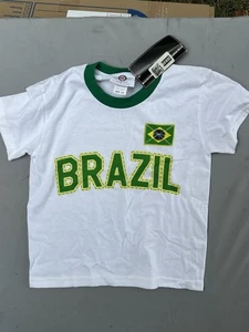 Maglia calcio nazionale Mad Engine Brasile bambino bianca taglia media - Foto 1 di 8