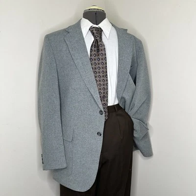 Винтажный 1970-х Levis мужской Blazer Sport пальто костюм куртка 41R 45» серый 2 кнопки США * - Изображение 1 из 4