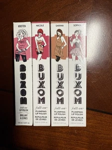 FOUR  New Kristin Nicole Sarina Sophia BUXOM Full On Plumping Lip Polish .15 oz - Picture 1 of 4