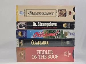 Lot of 5 VHS Brand New Sealed Classics Camelot Oklahoma Casablanca Fiddler Roof - Picture 1 of 7