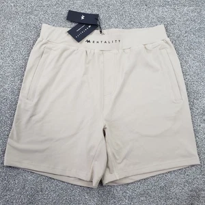 Mentality Marke Shorts cremeweiß elfenbein Stretch sportlich Herren L neu mit Etikett - Bild 1 von 14