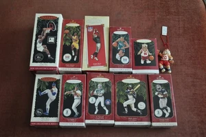 Hallmark Sport Ornamente Lot 12 MAGIC MONTANA RICE AARON RIPKIN RYAN SHAQUILLE - Bild 1 von 9