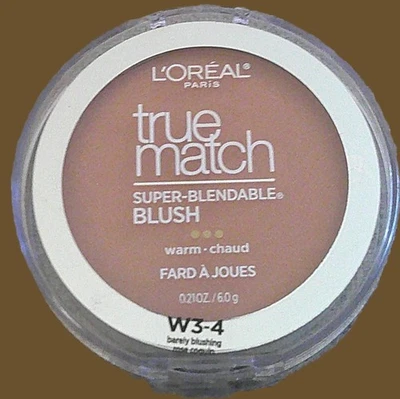 L'Oreal True Match Super-Blendable Blush W3-4 Barely Blushing NEW - Image 1 of 2