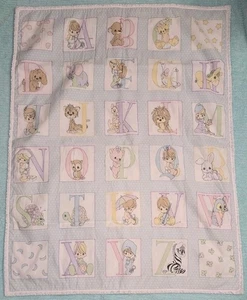 Trapunta culla culla vintage momenti preziosi alfabeto ABC pastello - Foto 1 di 10