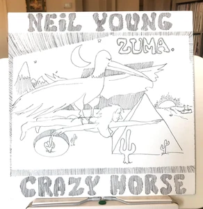 Neil Young With Crazy Horse - Zuma - 1975 Classic Rock LP with lyric Sheet - Picture 1 of 6