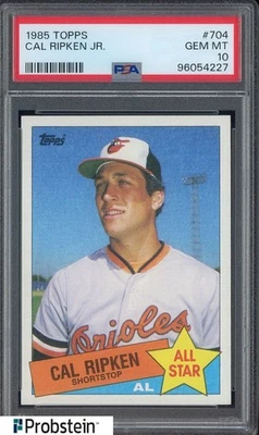 1985 Topps #704 Cal Ripken Jr Baltimore Orioles Salón de la fama PSA 10 gemas como nuevo Foto 1 de 2