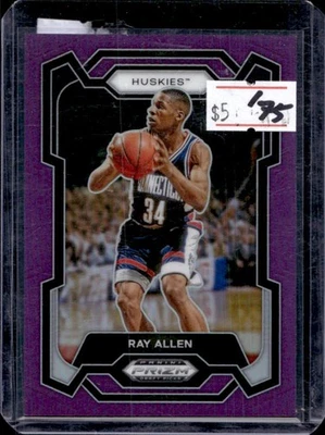 Prizm Draft Picks Collegiate Ray Allen 2024 púrpura #/75 Foto 1 de 2
