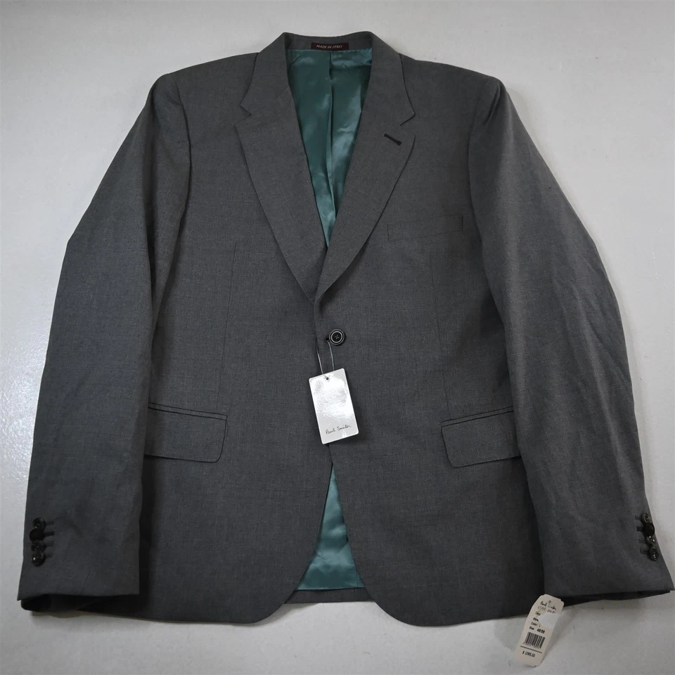 NEW Paul Smith 46R Gray 100% Wool Italy Mens Blazer Suit Jacket Sport Coat - Image 1 of 4