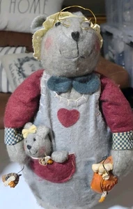 Vintage Primitive Mother Browns Homespun From The Heart Maus Dekor Plus Medium - Bild 1 von 10