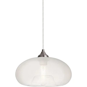 Besa Lighting 1JT-BANAFR-SN Bana 1 Light Satin Nickel Cord Pendant Ceiling Light - Picture 1 of 2