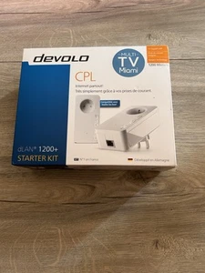 DEVOLO 1200 DLAN NETZTEIL, ZWEI STECKDOSEN UND ZWEI RJ45 STECKER, NEU, UNBENUTZT. - Bild 1 von 4