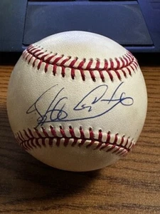 RICO CARTY 3 SIGNED AUTOGRAPHED ONL BASEBALL!  Braves, Indians, Blue Jays! - Picture 1 of 2