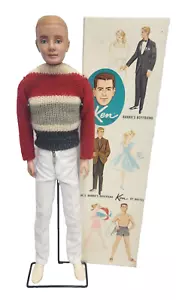 Vintage 60’s Mattel (Barbie) Ken Doll # 750 blond w/ Box Stand University Sweater - Bild 1 von 15