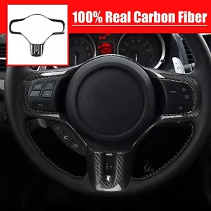Real Dry Carbon Fiber Steering Wheel Cover Trim For Mitsubishi Lancer EVO X 10th - Picture 1 of 12