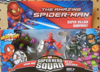 Marvel Super Hero Squad Spider-Man Villian Sorpresa Doc Ock Red Duende Verde NUEVO Foto 1 de 2