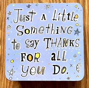 Hallmark Shoebox Storage Gift Tin 5 1/8” X 2” Thank You Gift Metal Gift Box - Picture 1 of 7