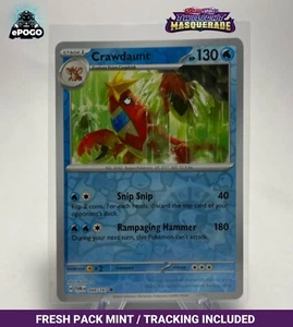Crawdaunt 048/167 Holograma Inverso Pokemon Mascarada Crepúsculo COMO NUEVO ENVIADO HOY - Imagen 1 de 2