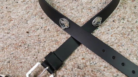 Jacksonville Jaguars Leather Mens Belt Black with Conchos Size 28-46 Cover