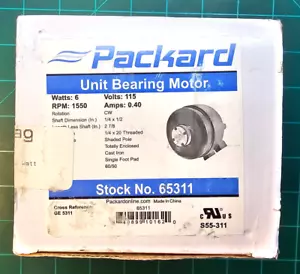 Packard, 65311, 6watt, 115v, 1550rpm, CW, Con Denser Fan Motor, Brand New in Box - Picture 1 of 1