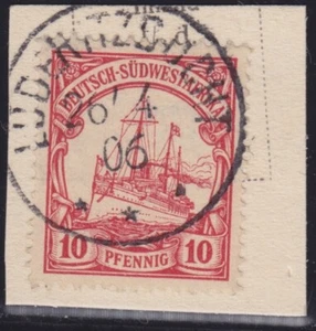 DR DSW Mi.-Nr. 13 gest. Lüderitzbucht Briefstück Luxus - Bild 1 von 1