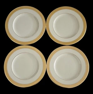 Set di 4 piatti per pane Lenox Lowell 6-3/8"" P-67 francobollo oro incontaminato inutilizzato - Foto 1 di 6