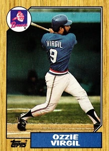1987 Topps # 571 Ozzie Virgil Atlanta Braves Vintage Baseball Card - Picture 1 of 2