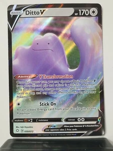 Tarjeta de Pokémon HOLO Ditto V - 050/072 - casi nueva / m - Destinos brillantes - $2 envío plano - Imagen 1 de 6