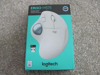Brand New Logitech Ergo M575 Wireless Trackball Mouse (White) - 910-005868 - Image 1 of 4