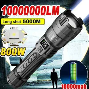 Linterna LED 2000LM Tipo-C Recargable Largo Alcance Zoom Antorcha Táctica - Imagen 1 de 10