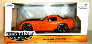 2016 JADA BIGTIME MUSCLE 1:24 SCALE ORANGE 2008 DODGE VIPER SRT10 - Picture 1 of 9