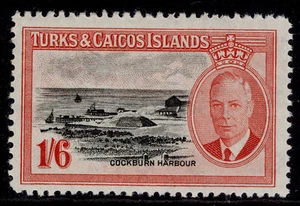 TURKS & CAICOS ISLANDS GVI SG230, 1s 6d black & scarlet, NH MINT. Cat £16. - Picture 1 of 1